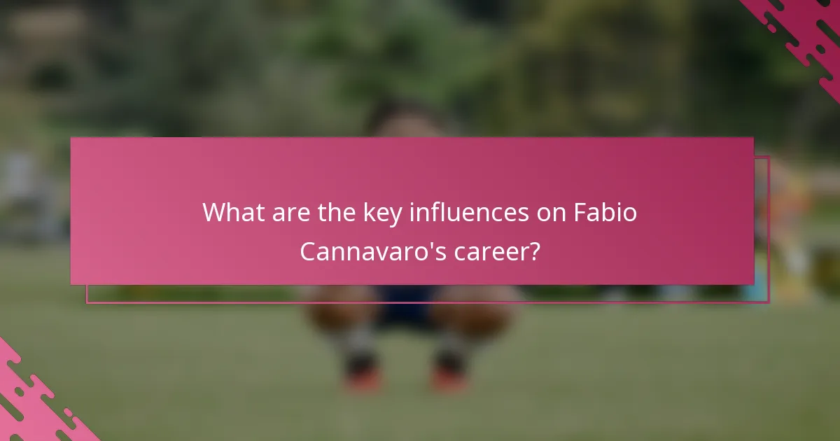 What are the key influences on Fabio Cannavaro's career?